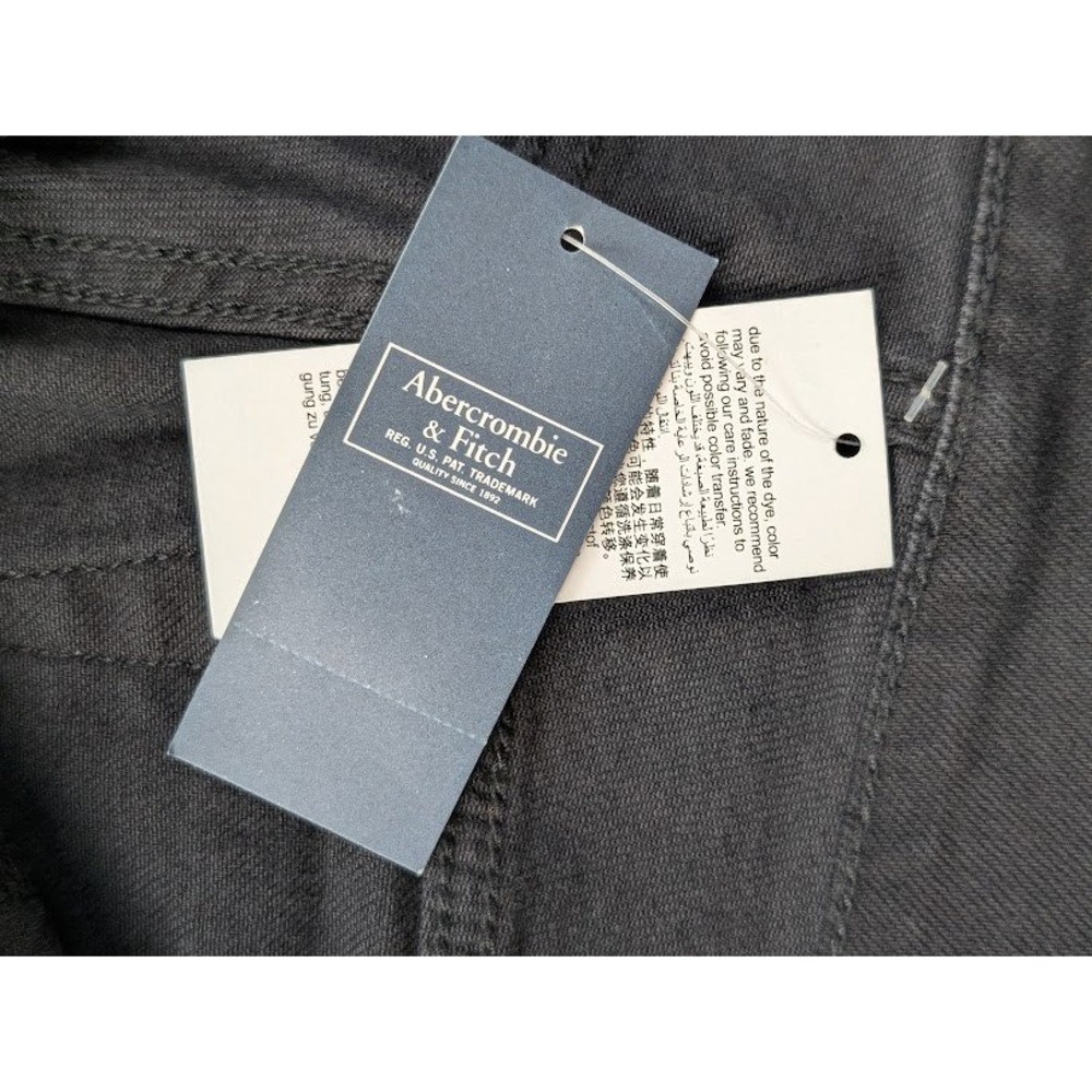 Abercrombie & Fitch Athletic Slim Stretch Distressed Black Jeans Men's 30x32 - Picture 9 of 12